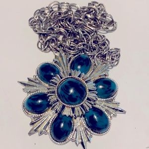 Vintage costume silver necklace